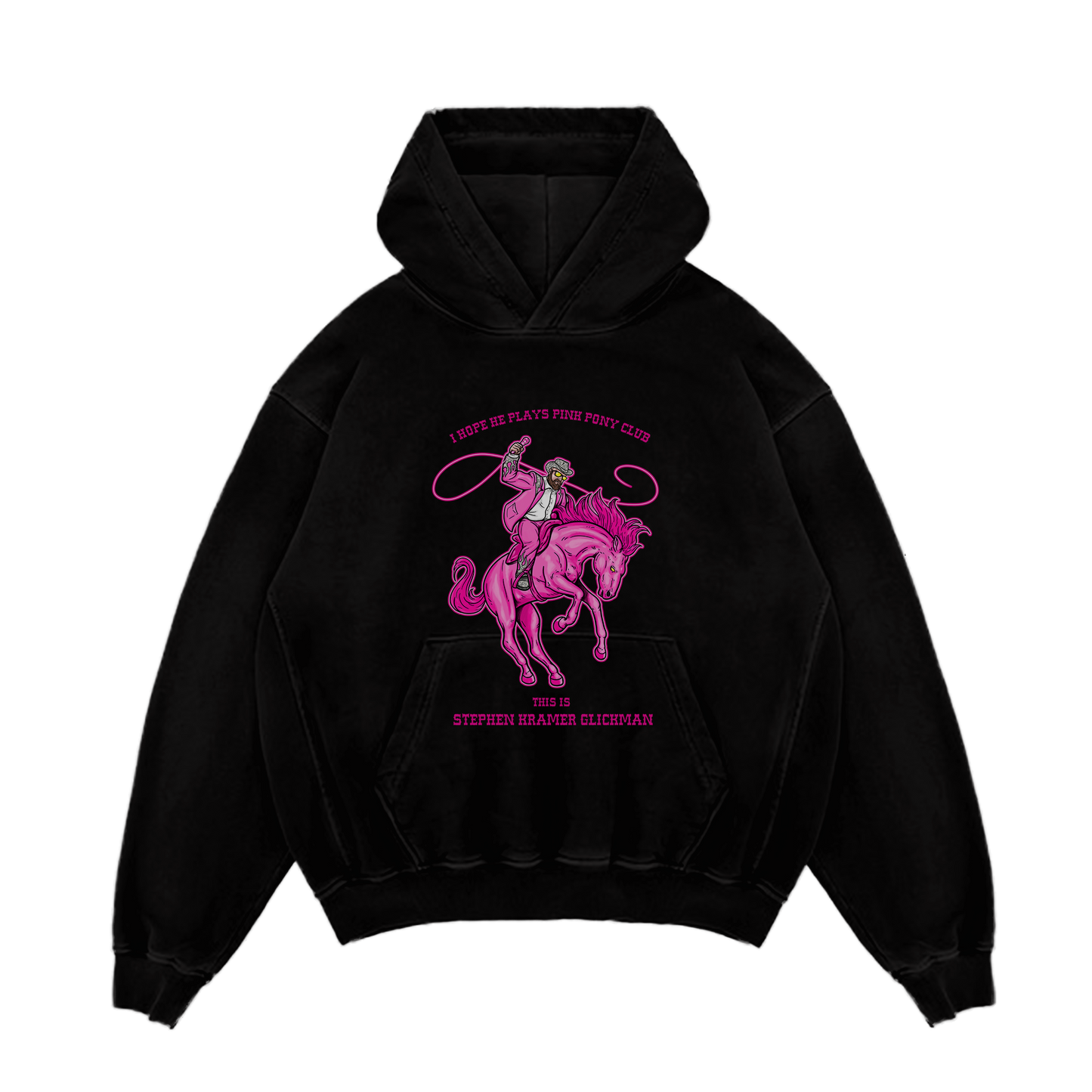 PONY HOODIE - BLACK