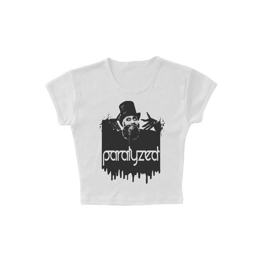 PARALYZED CROPPED BABY TEE - WHITE