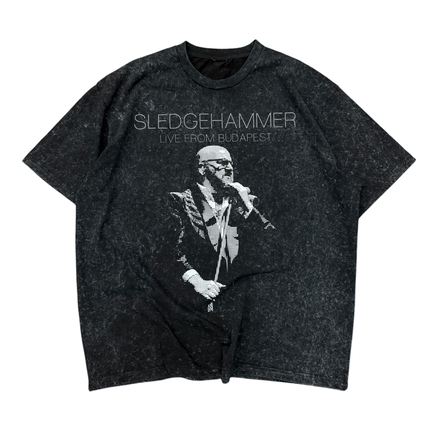 SLEDGEHAMMER TEE - ACID WASH BLACK
