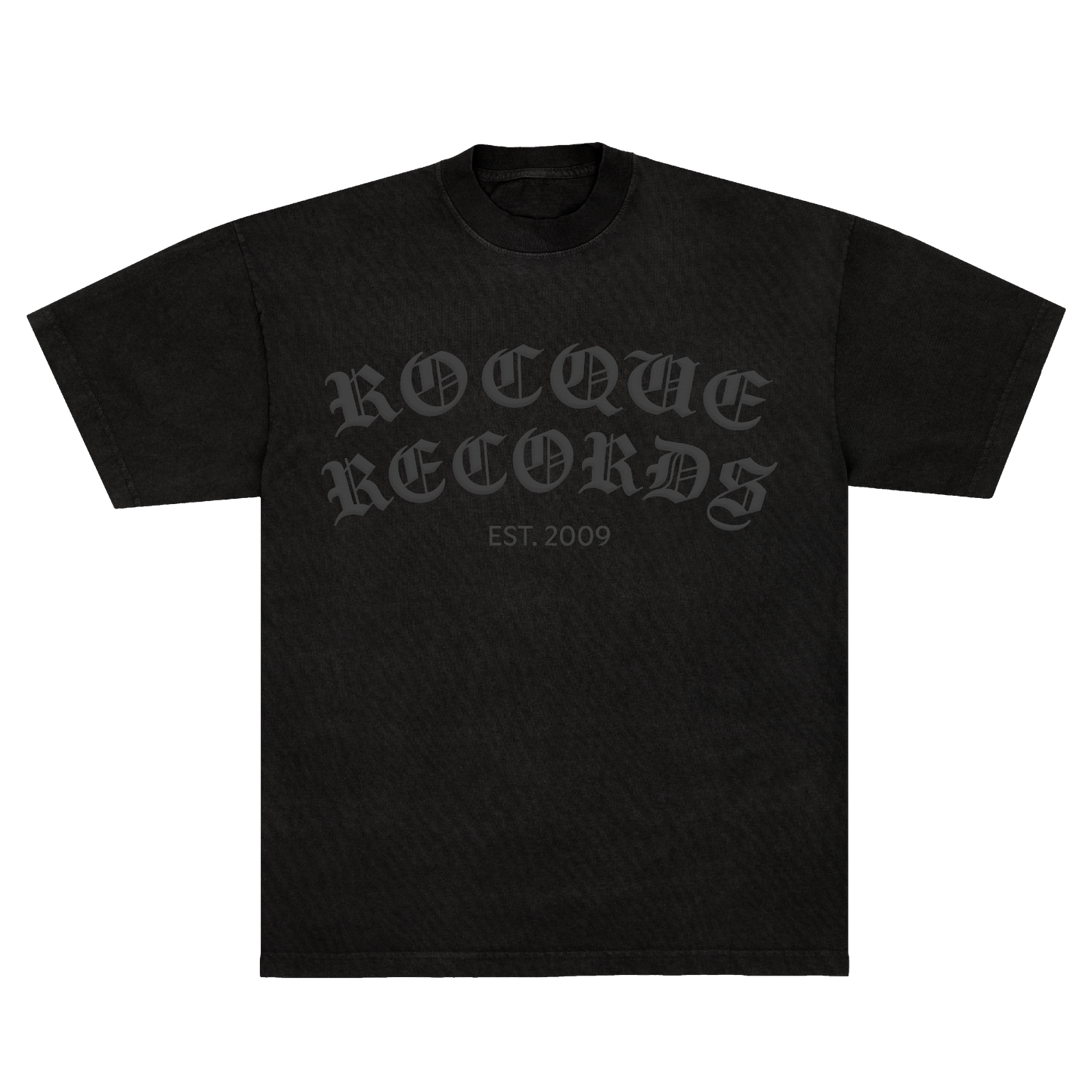 ROCQUE RECORDS TEE - BLACK