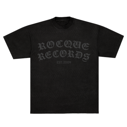 ROCQUE RECORDS TEE - BLACK
