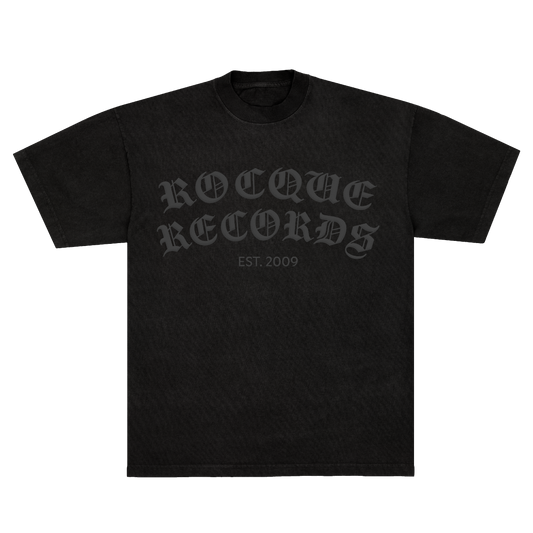 ROCQUE RECORDS TEE - BLACK