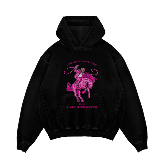 PONY HOODIE - BLACK